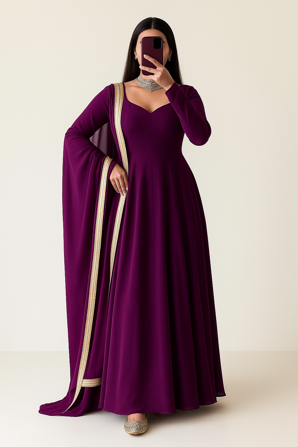 *🔥New Launching Super Hit beautiful gown with duppata 🔥*