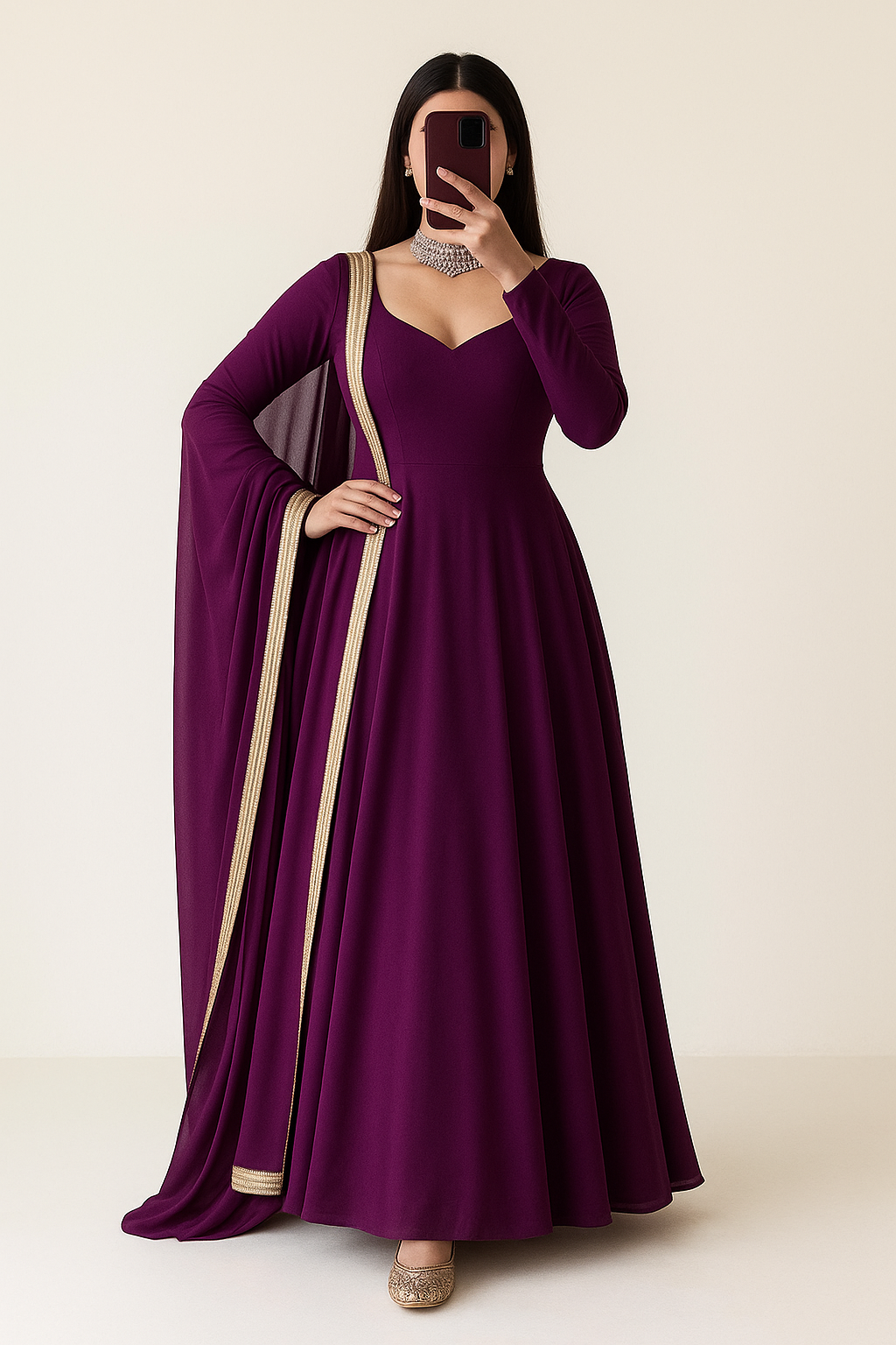 *🔥New Launching Super Hit beautiful gown with duppata 🔥*
