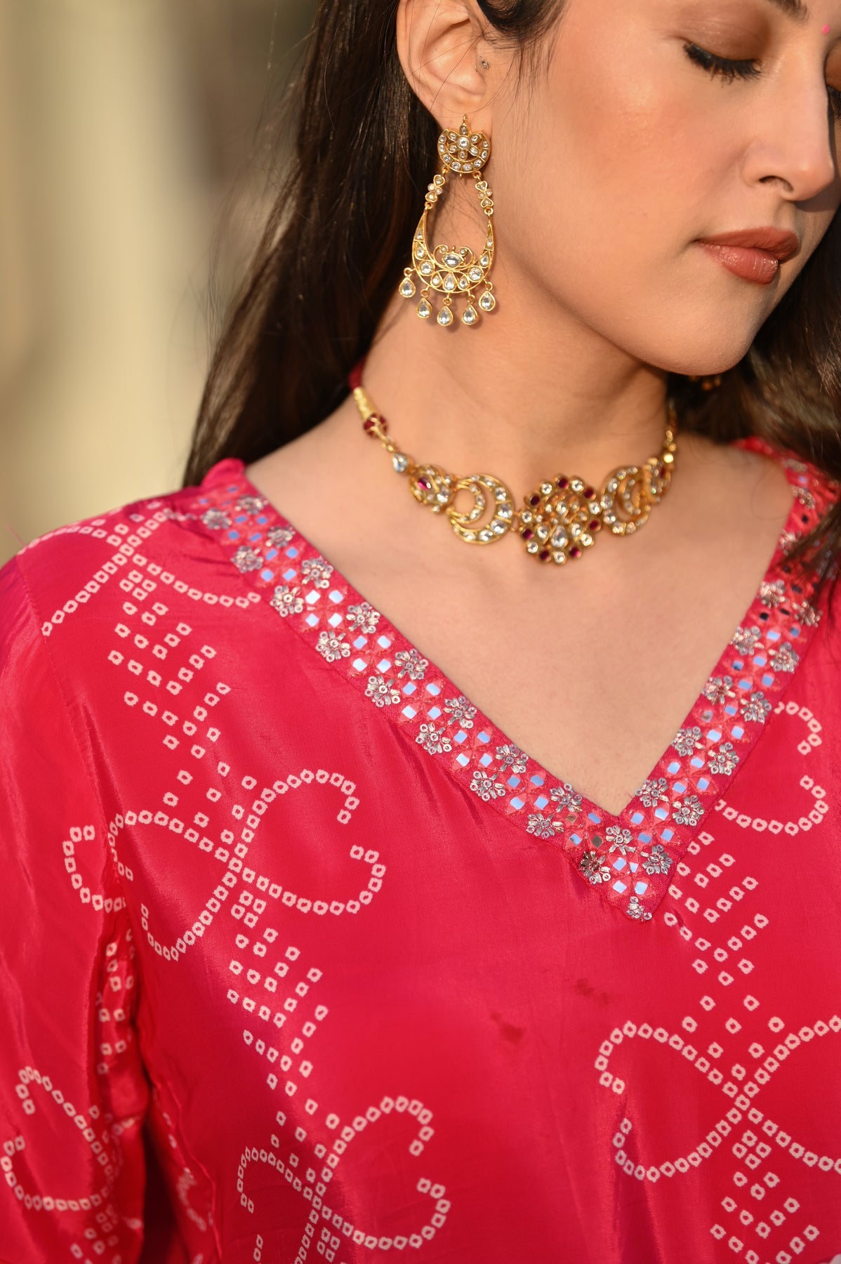 Elegant Teal Blue Chinnon Silk Embroidered Suit Set with Nazmeen Dupatta