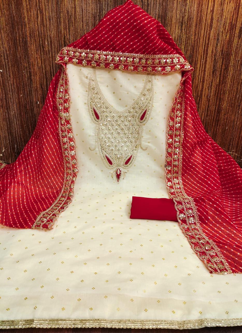 🌟 Exclusive Chanderi Dress Material for Women 🌟