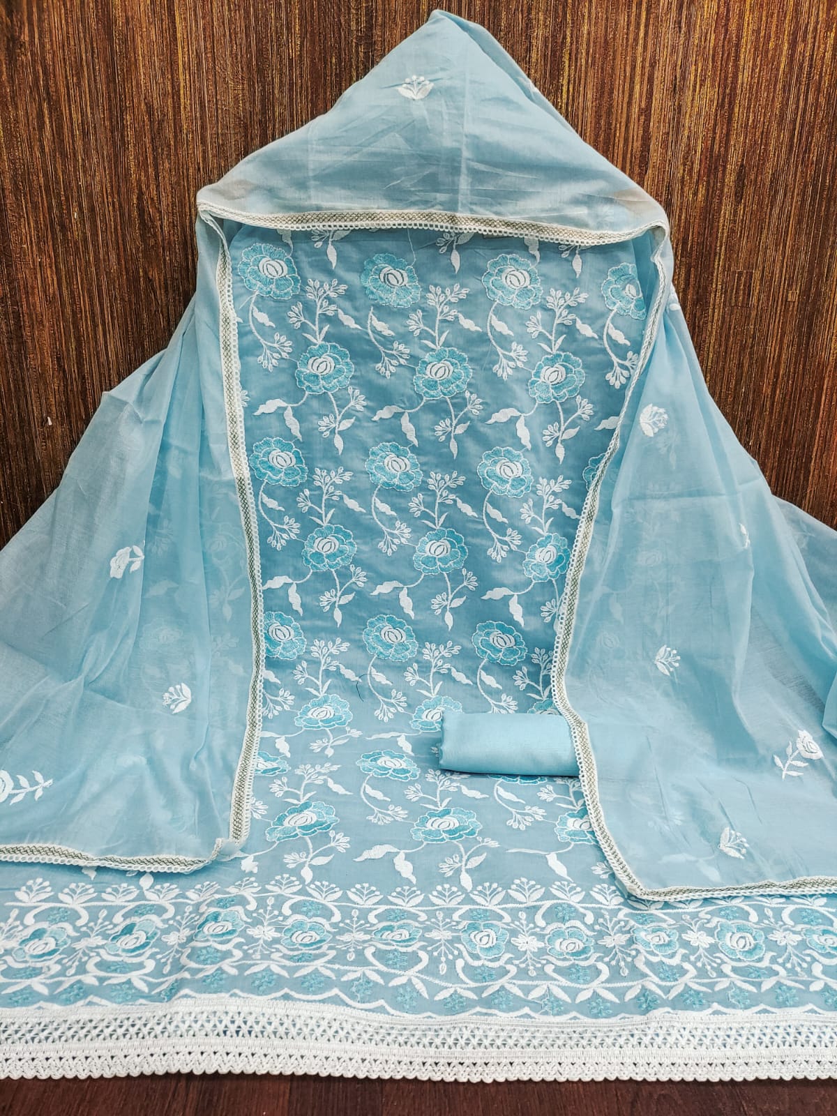 Women's Chanderi Cotton Suit Set – Top, Bottom & Dupatta | Premium Ethnic Wear