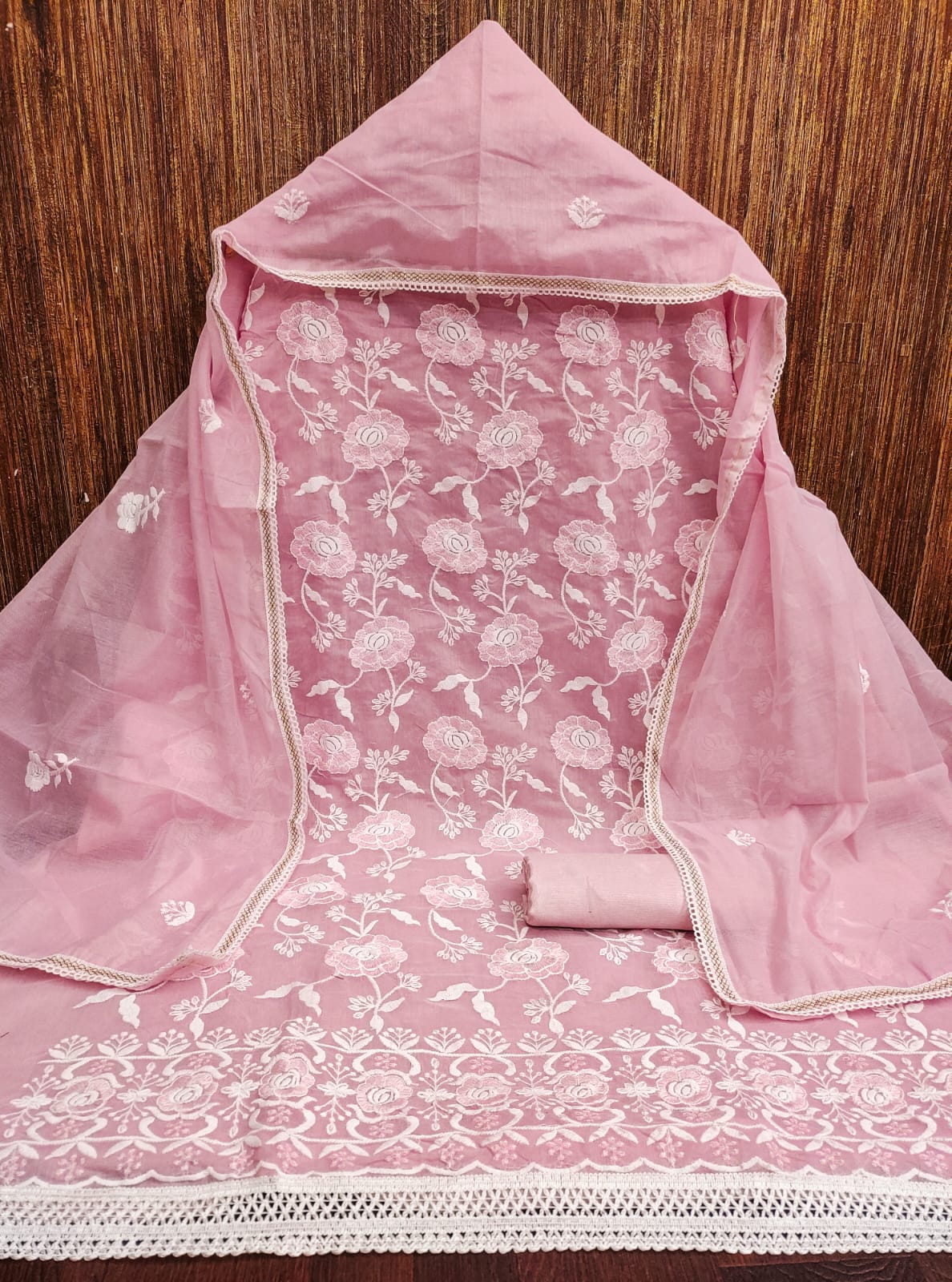 Women's Chanderi Cotton Suit Set – Top, Bottom & Dupatta | Premium Ethnic Wear
