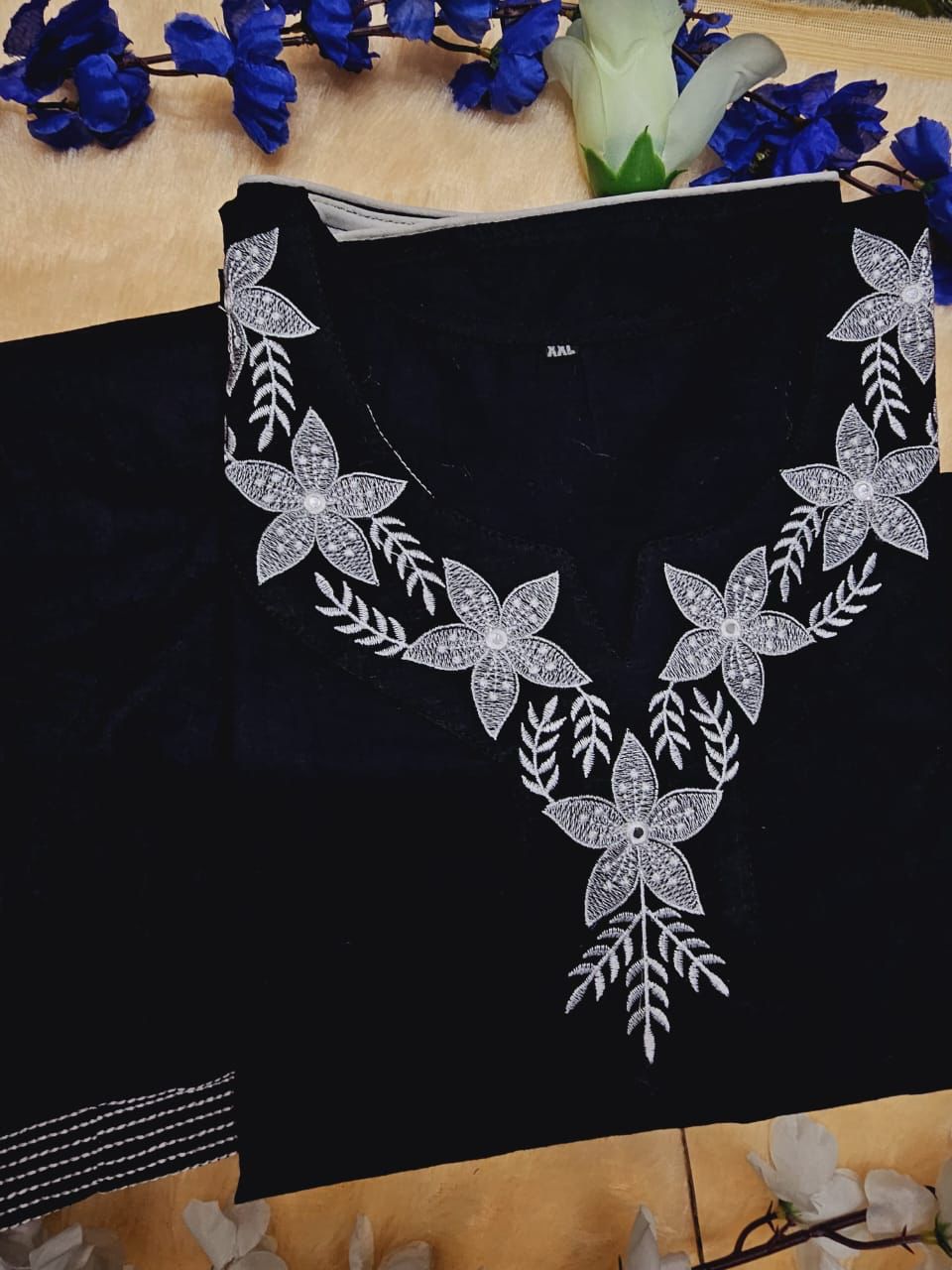 Elegant Black Embroidered Kurta Set