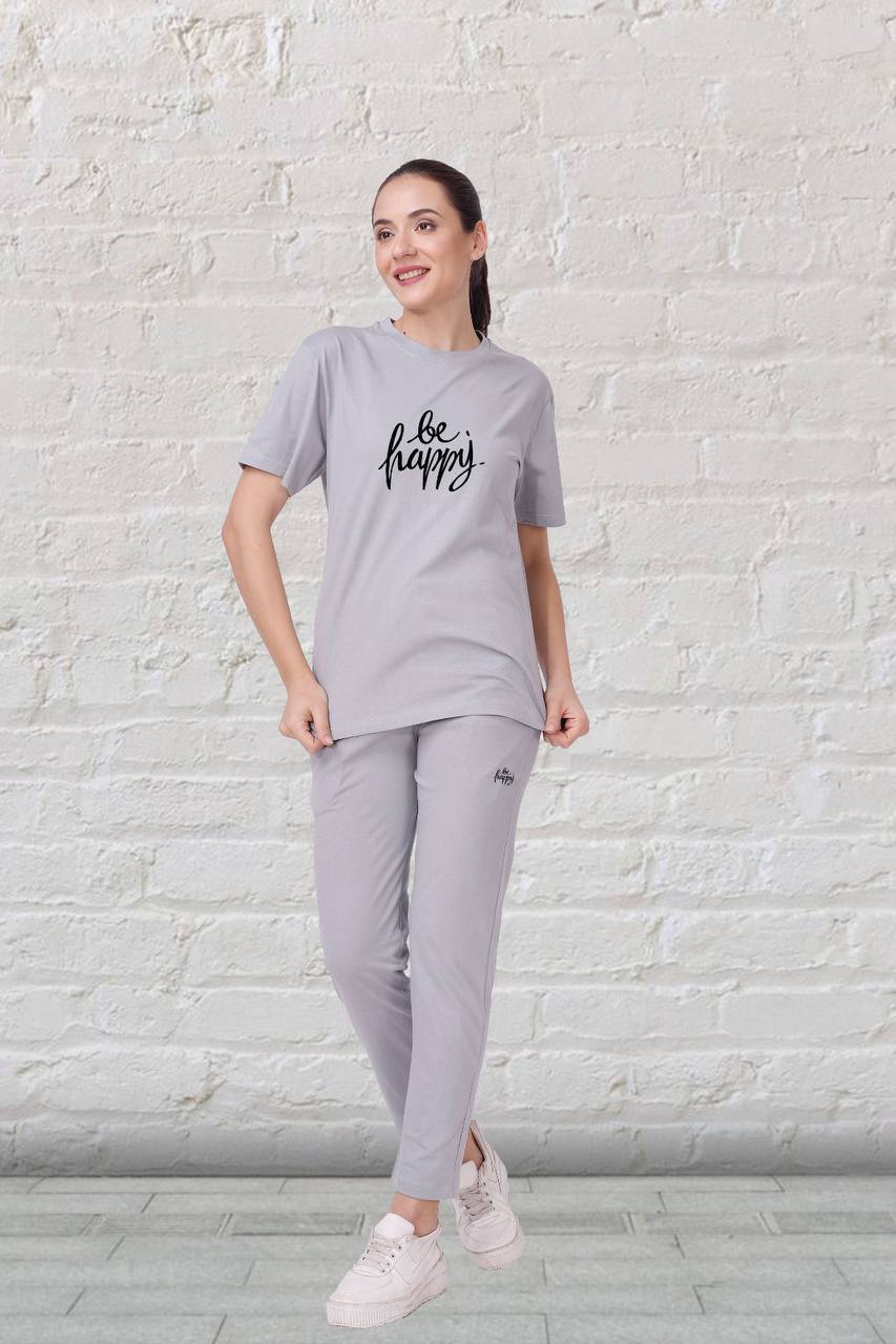 🧘‍♀️ Be Happy 100% Cotton Women's Nightwear Set – Comfort Fit with Pockets | M to XXL 🌙