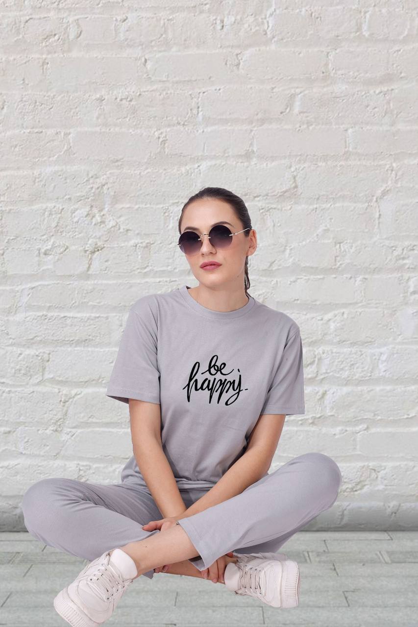 🧘‍♀️ Be Happy 100% Cotton Women's Nightwear Set – Comfort Fit with Pockets | M to XXL 🌙