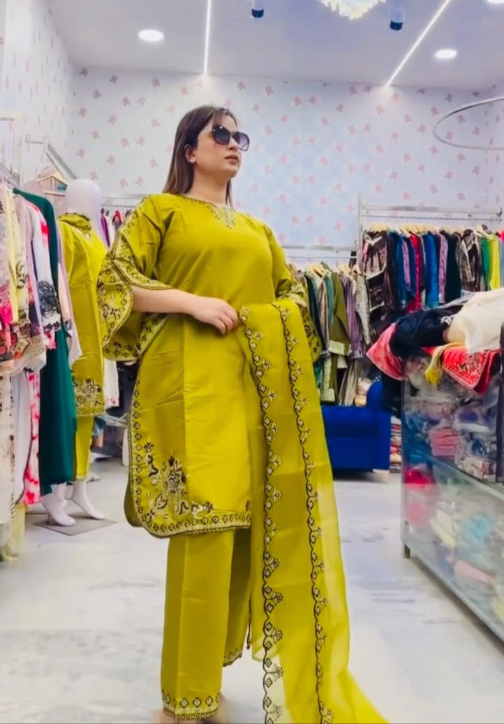 PREMIUM DESIGNER READYMADE TOP PANT & DUPATTA COLLECTION