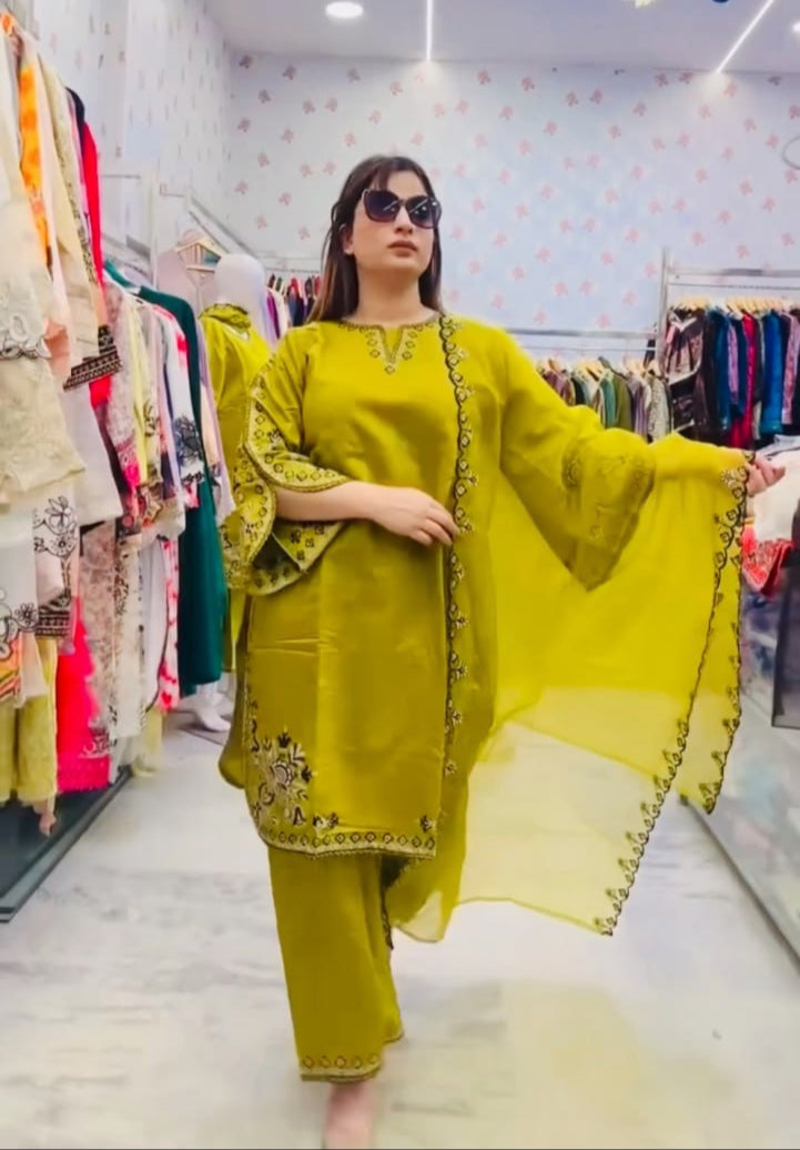 PREMIUM DESIGNER READYMADE TOP PANT & DUPATTA COLLECTION