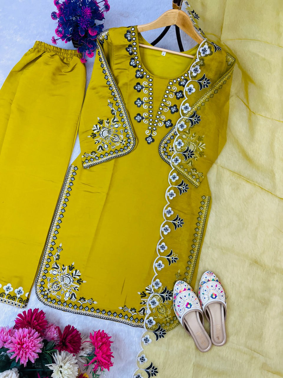 PREMIUM DESIGNER READYMADE TOP PANT & DUPATTA COLLECTION
