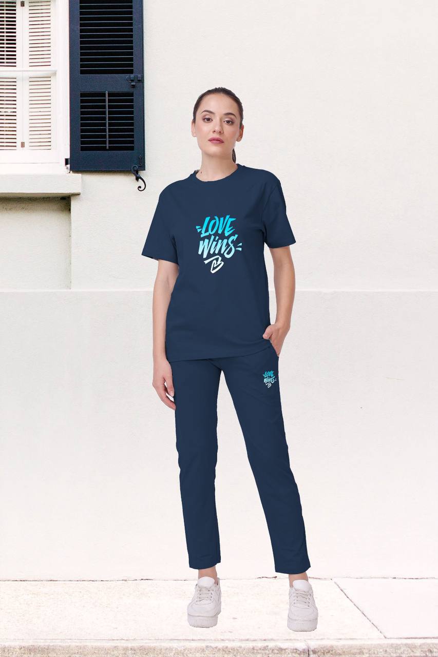 💙 Love Wins 100% Pure Cotton Women’s Nightwear Set | Stylish Comfort Wear with Pockets | M to XXL 💤