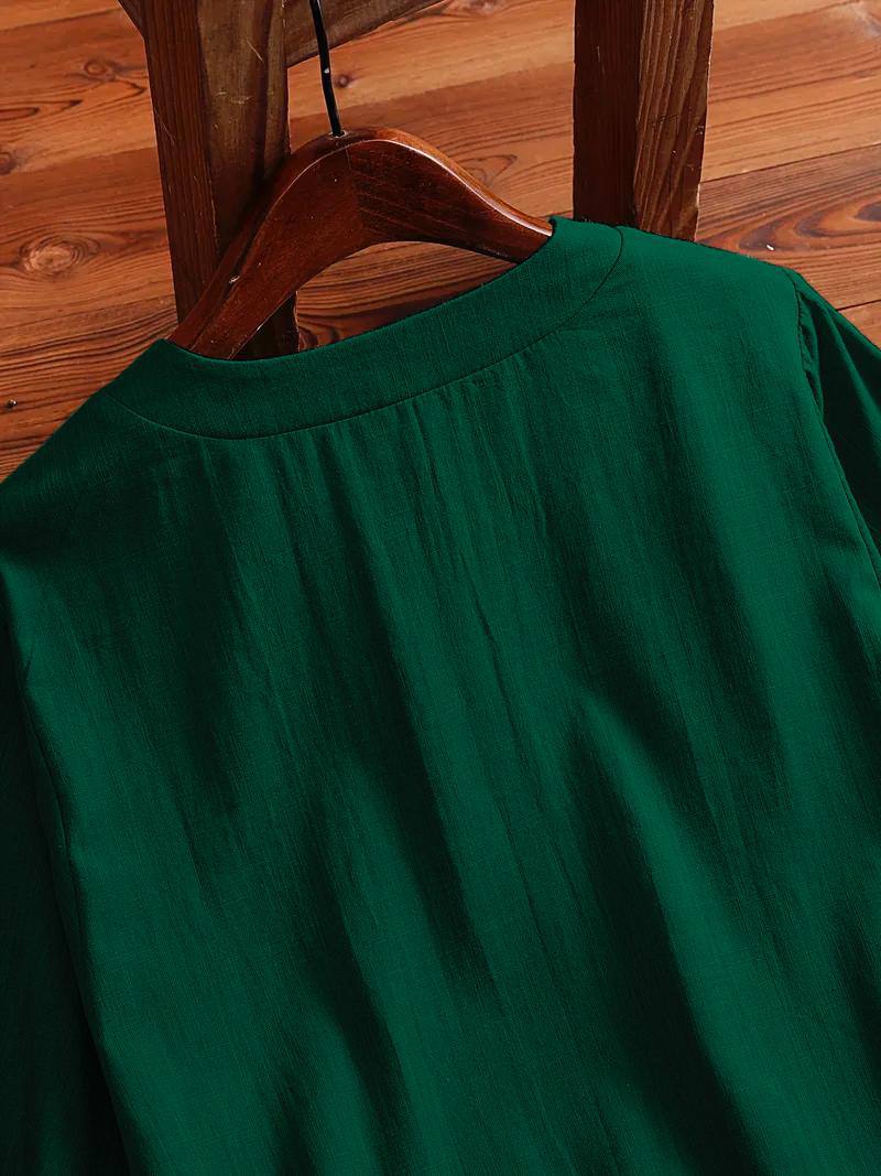 Elegant Green | 100% Flex Cotton | Comfort Fit | Full Sleeve Top
