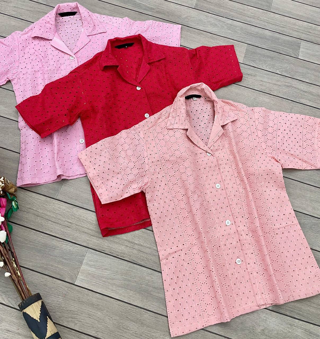 👚 Ladies Cotton Eyelet Shirt – Comfort Fit | Shiflie Collection Top 💫