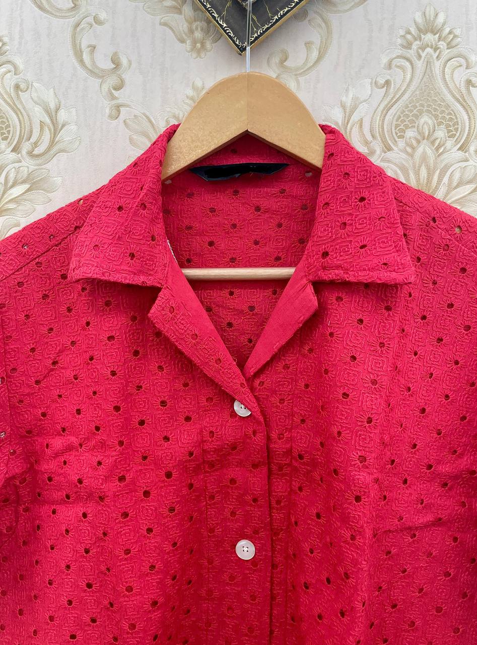 👚 Ladies Cotton Eyelet Shirt – Comfort Fit | Shiflie Collection Top 💫