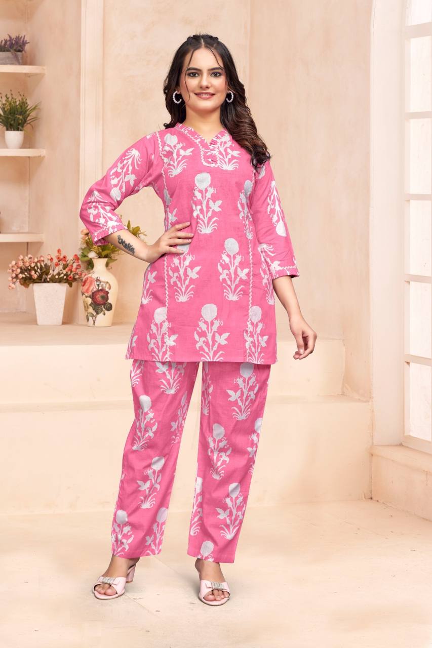 🌸 Jaipuri Printed Cotton Co-Ord Set with Pockets – Comfort Fit 🌿