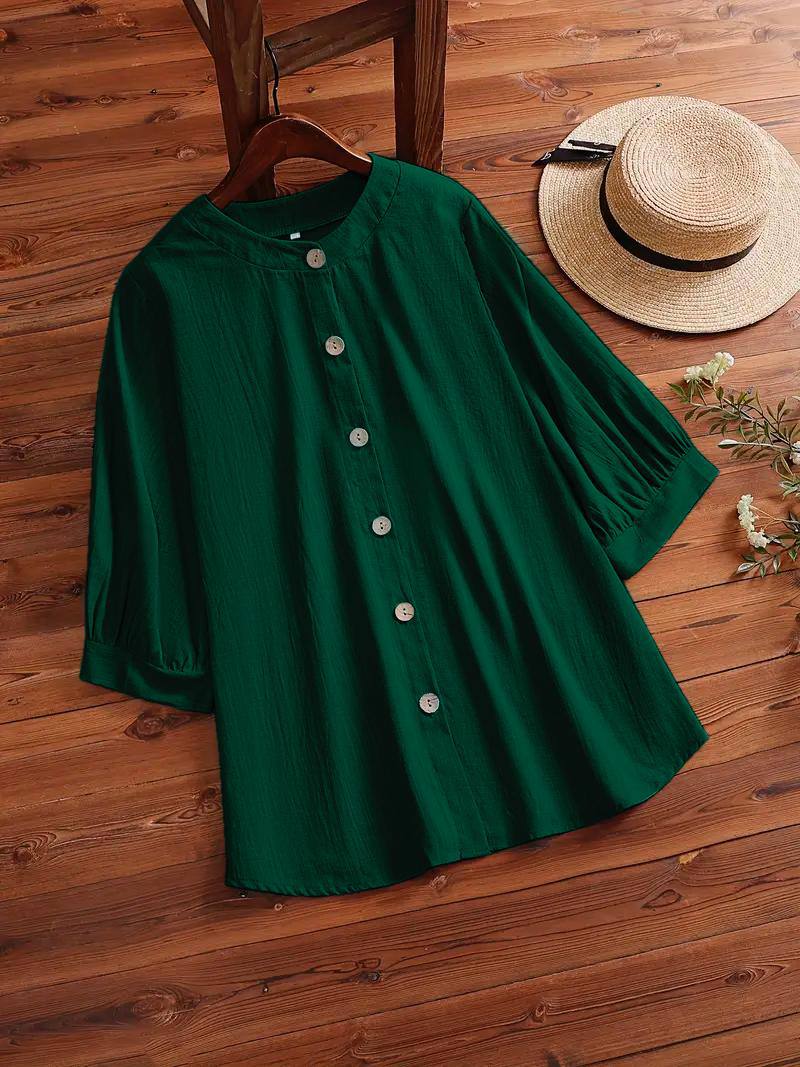 Elegant Green | 100% Flex Cotton | Comfort Fit | Full Sleeve Top