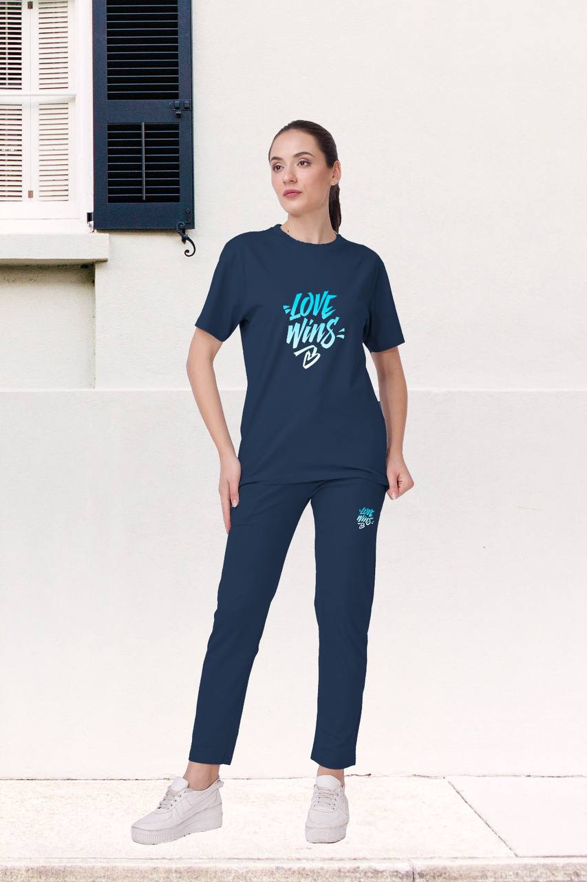 💙 Love Wins 100% Pure Cotton Women’s Nightwear Set | Stylish Comfort Wear with Pockets | M to XXL 💤